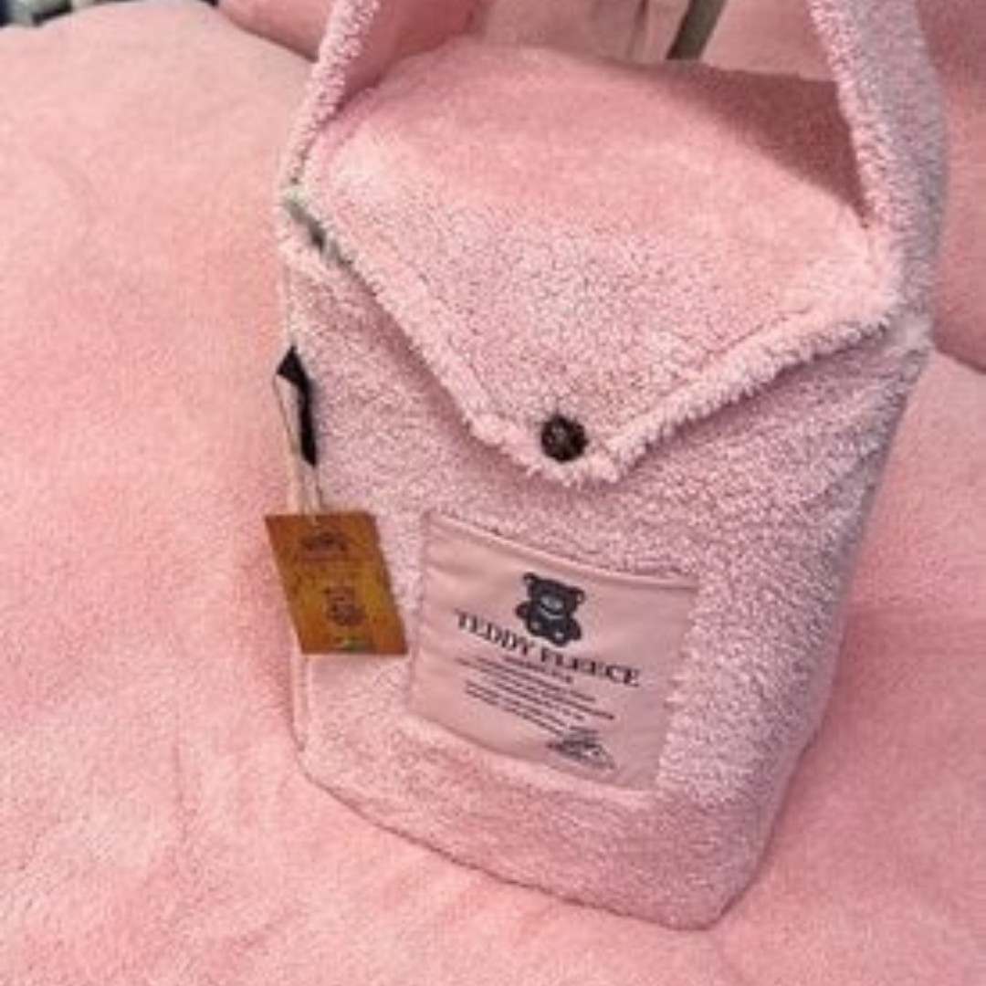 Dekbedovertrek Teddy Fleece Fluffy Nude pink