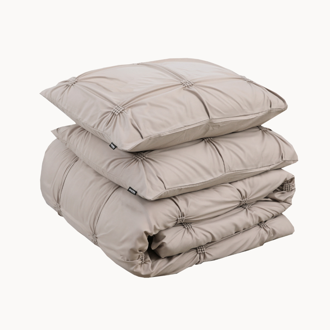 Housse de couette Matte Satin™ Finn Taupe