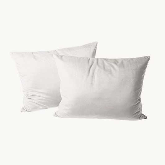 Y-NOT Kussenslopen Velvet Pearl White 60x70 cm 2-pack