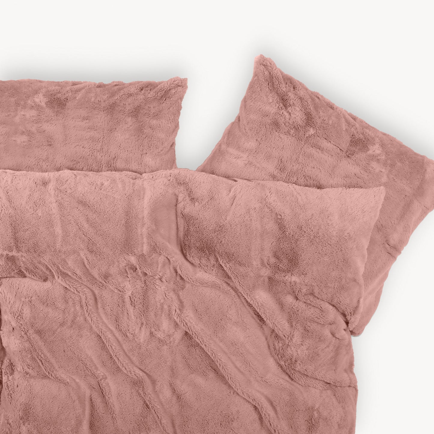 Dekbedovertrek Teddy Fleece Fluffy Nude pink