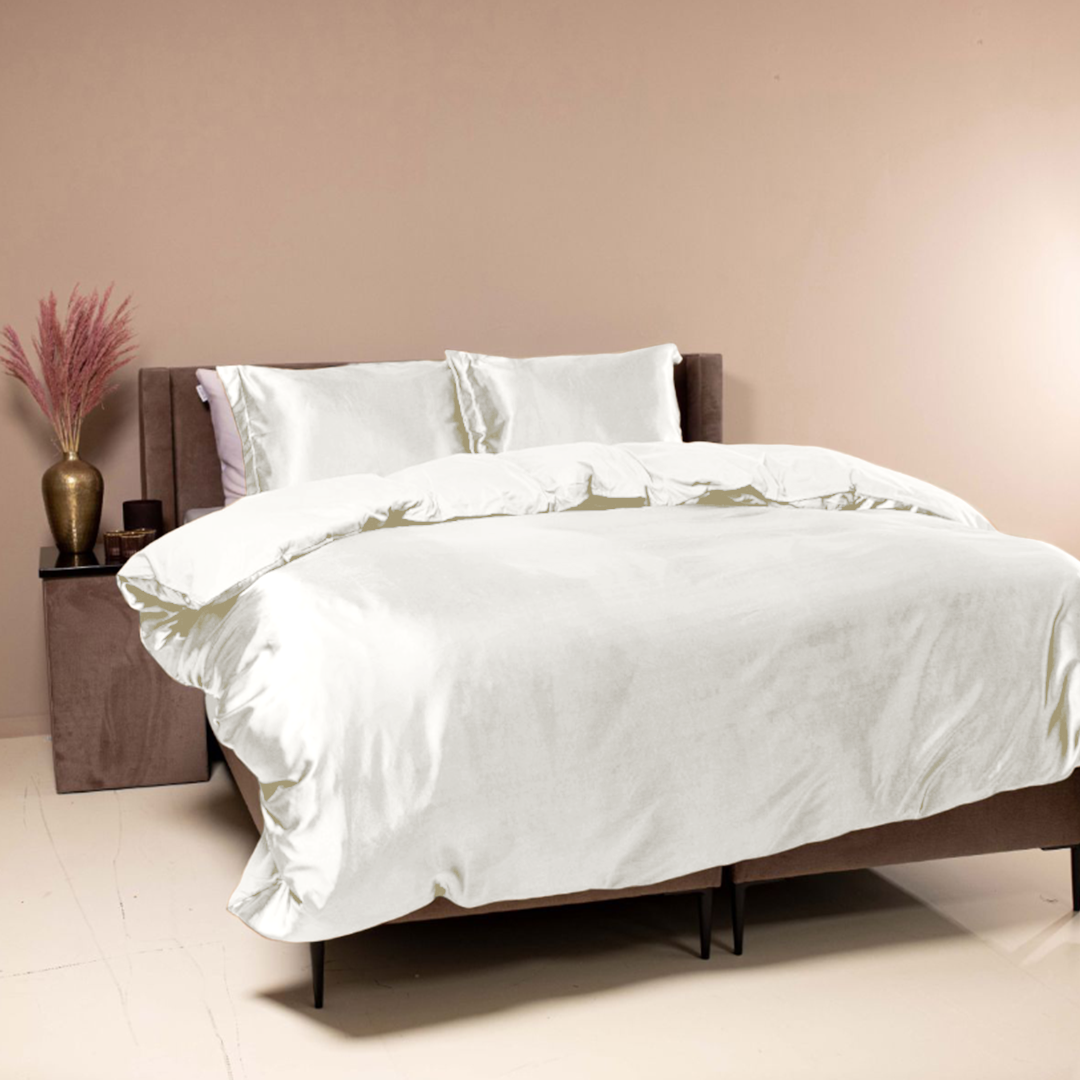 Kussenslopen Satijn Chique Creme 60x70 cm (2-pack)