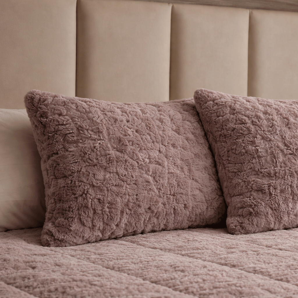 YNOT Cloud Pom Pom Fur Taupe kussenslopen 60x70cm 2-Pack