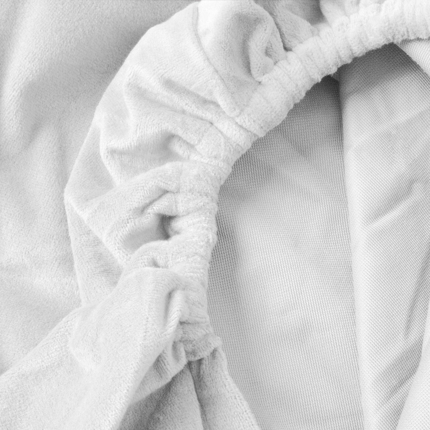 Drap-housse pour matelas velours blanc pur