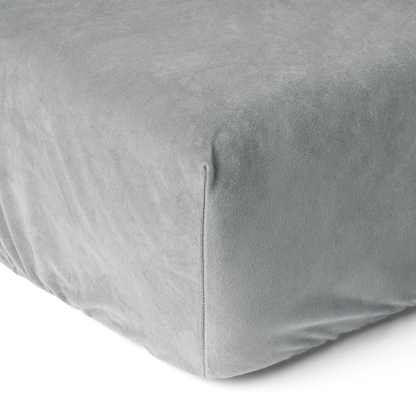 Drap-housse pour matelas velours gris pierre