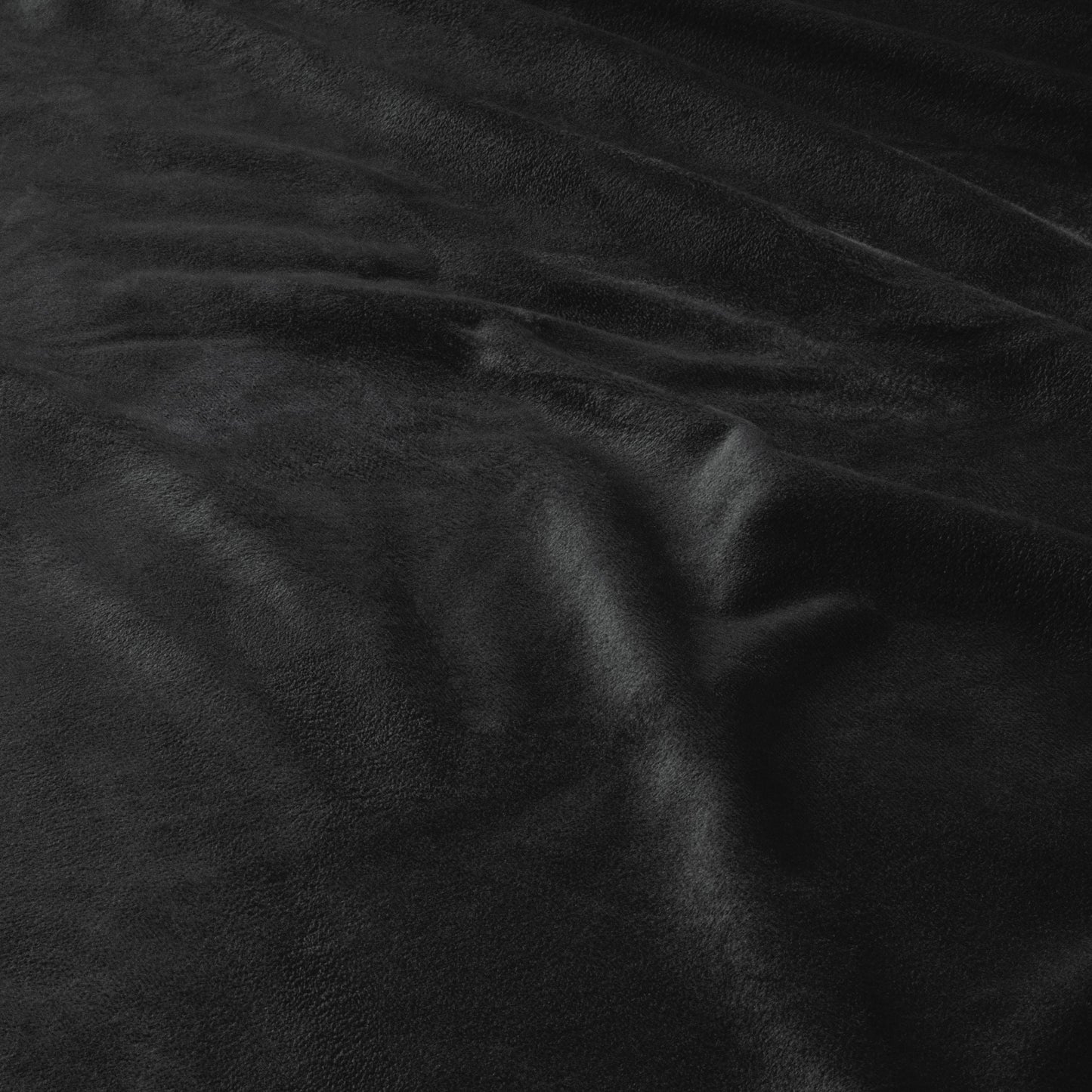 Drap-housse pour matelas velours noir obsidienne