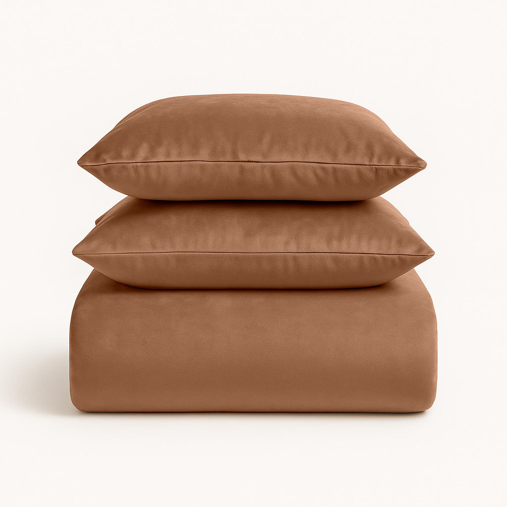 Dekbedovertrek set Velvet Caramel Latte