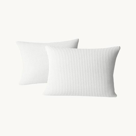 Kussenslopen Waffle White 60x70cm 2-Pack