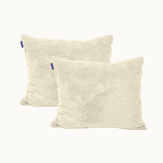 Y-NOT Kussenslopen Teddy Cappuccino White