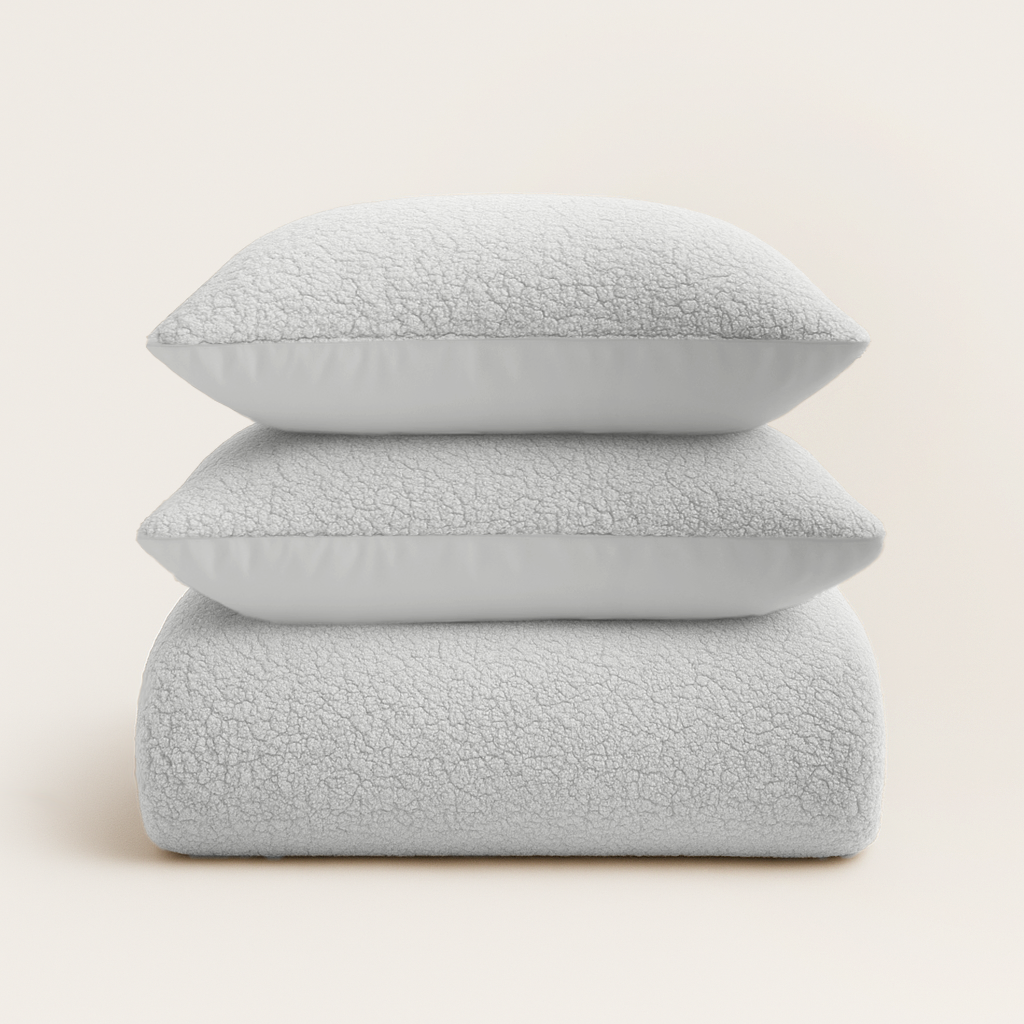 Parure housse de couette Teddy Sleep on Clouds Blanc