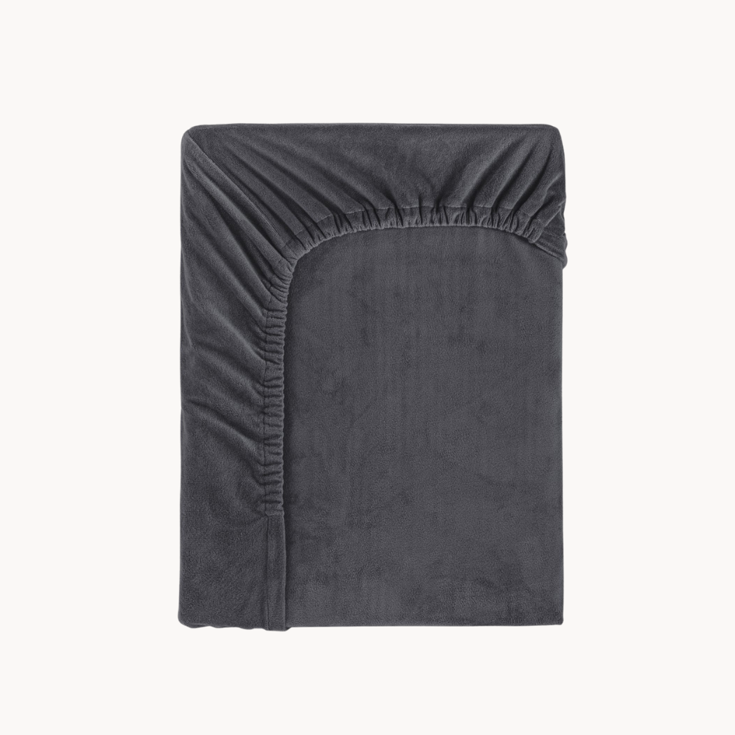 Drap-housse pour matelas velours Earl Grey