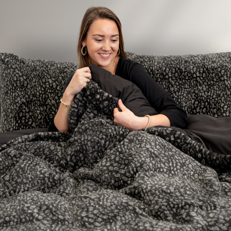 Housse de couette Teddy Fluffy Tigre Noir