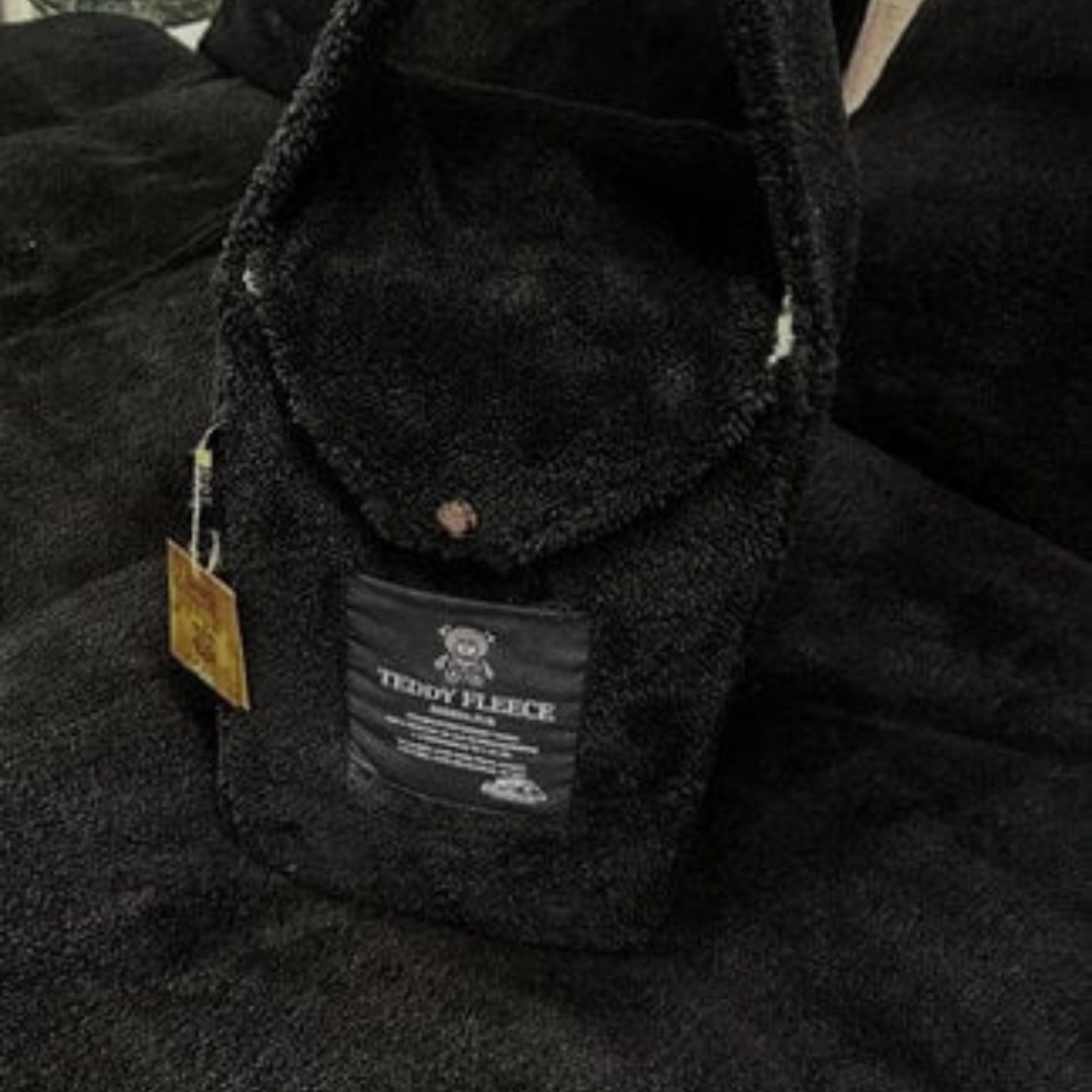 Dekbedovertrek Teddy Fleece Fluffy Panther Black