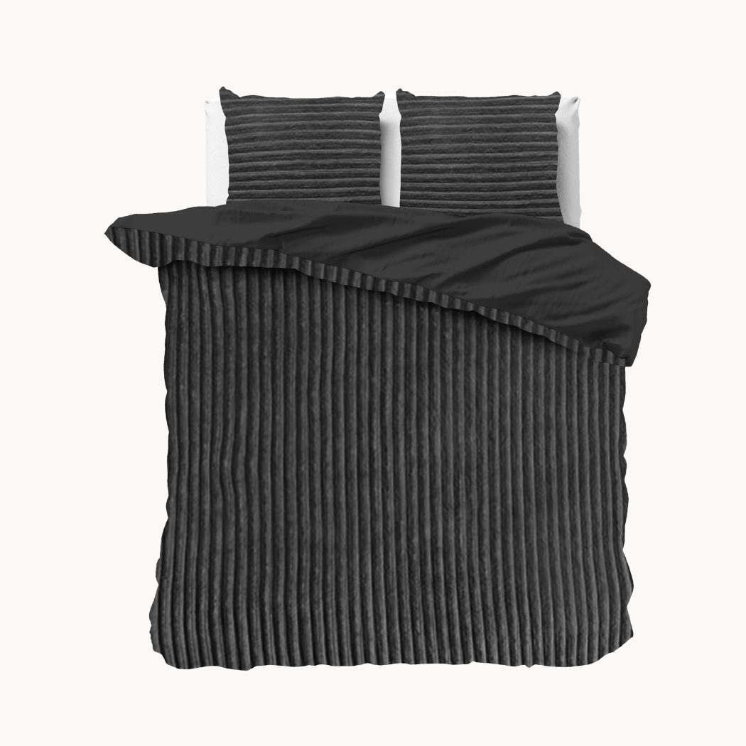 Dekbedovertrek  Teddy Rib Earl Grey