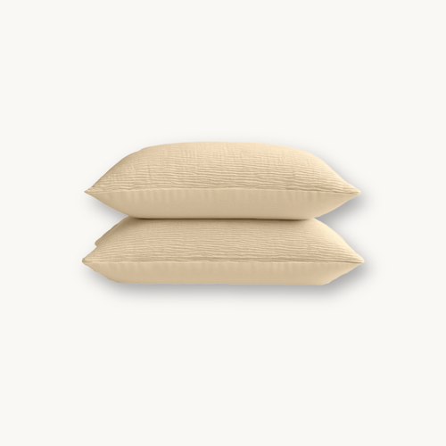 Kussenslopen Micro Mousseline Sand 60x70cm 2-Pack