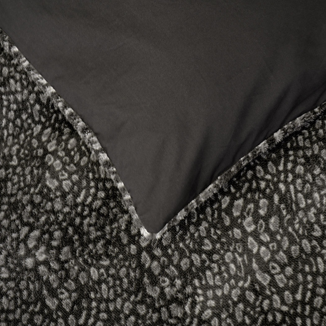 Housse de couette Teddy Fluffy Tigre Noir