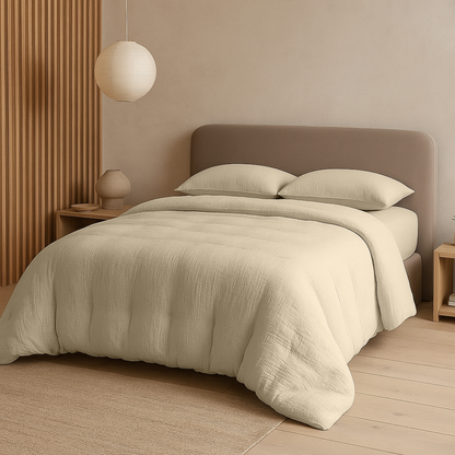 Kussenslopen Micro Mousseline Sand 60x70cm 2-Pack