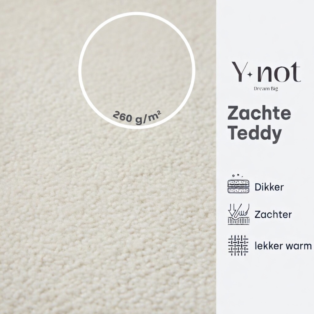 Matras Hoeslaken Teddy - Cappuccino White