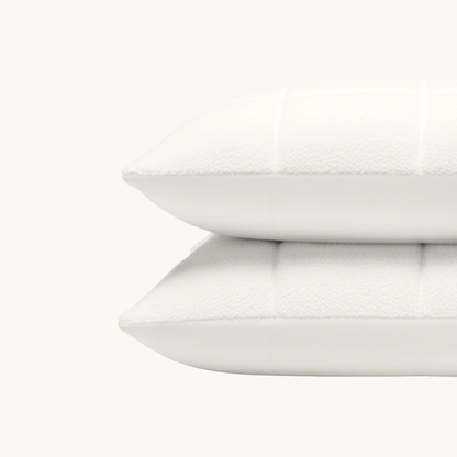 Kussenslopen Vol & Gevoerd Teddy Pearl White  2-Pack 60x70 cm