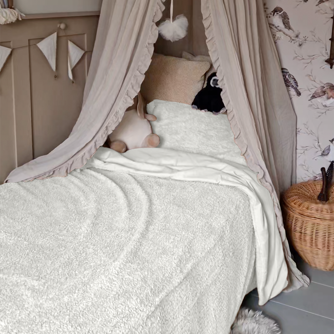 Dekbedovertrek set Teddy Kids Sleep on Clouds White