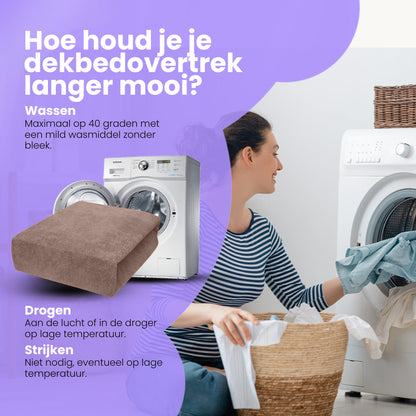 Ensemble housse de couette Velours / Velours Marron Café
