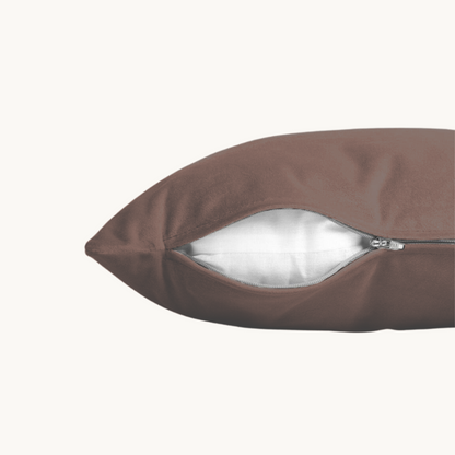 Kussenslopen Velvet Coffee Brown 60x70 cm 2-pack