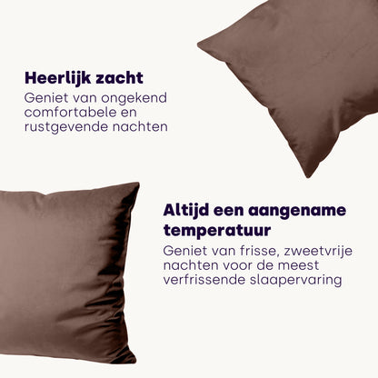 Ensemble housse de couette Velours / Velours Marron Café
