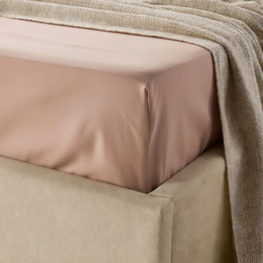 Drap-housse pour matelas velours beige taupe