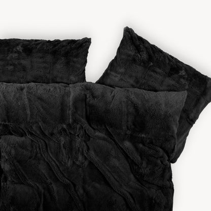 Dekbedovertrek Teddy Fleece Fluffy Panther Black