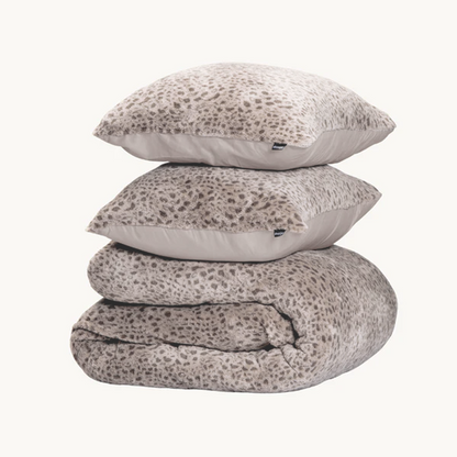 Housse de couette Teddy Fluffy Tigre Taupe
