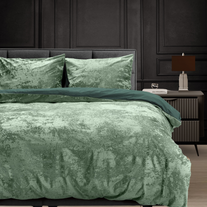 Dekbedovertrek Velvet Chenille Jade green