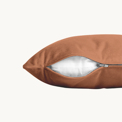 Taies d'oreiller en velours/velours Caramel Latte