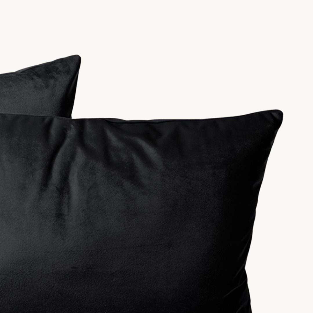 Kussenslopen Velvet Obsidian Black 60x70 cm 2-pack