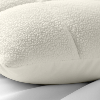 Kussenslopen Vol & Gevoerd Teddy Pearl White  2-Pack 60x70 cm