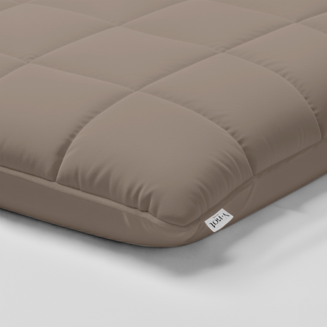 Kussenslopen Vol & Gevoerd Mat Satijn Taupe/Grey 2-Pack 60x70 cm