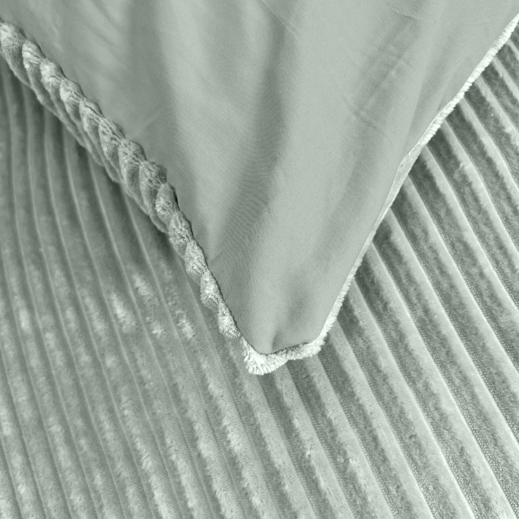 Housse de couette Teddy Rib Vert Jade