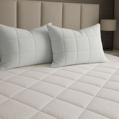 Kussenslopen Vol & Gevoerd Mat Satijn Pearl White  2-Pack 60x70 cm