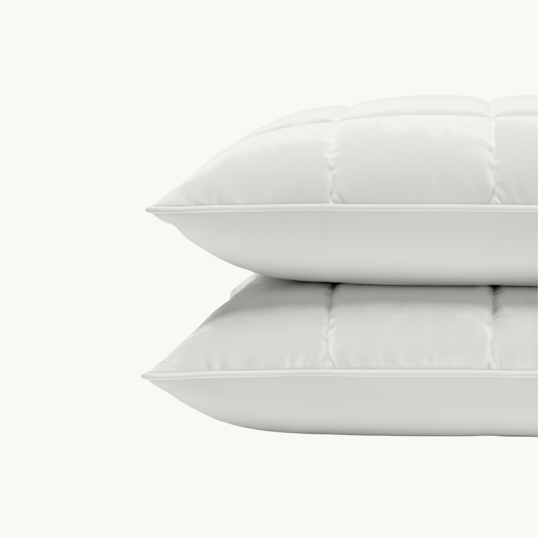 Kussenslopen Vol & Gevoerd Mat Satijn Pearl White  2-Pack 60x70 cm