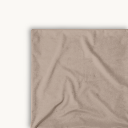 Parure housse de couette Velours/Velours Taupe Gris