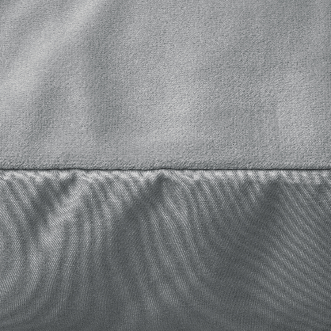 Taies d'oreiller en velours/velours gris pierre 60x70 cm (lot de 2)