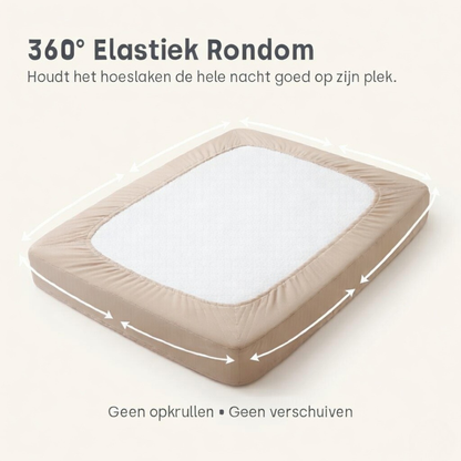 Matras Hoeslaken Velvet  Snake Skin - Desert Taupe