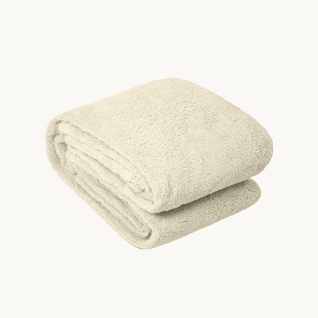 Ensemble housse de couette Teddy Kids Cappuccino Blanc