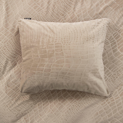 Kussenslopen Velvet Snake Skin Desert Taupe 60x70 cm 2-pack