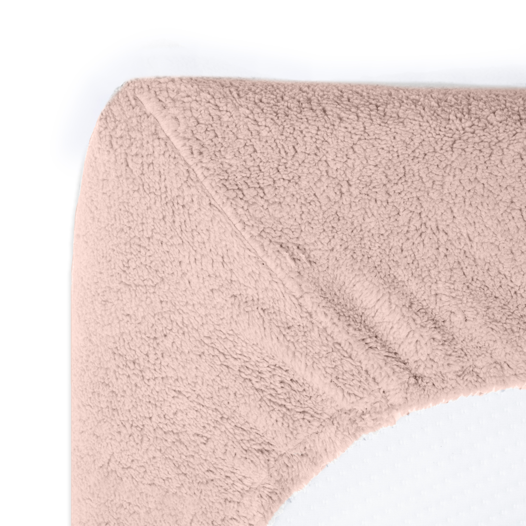 Lot de 2 draps-housses pour matelas Teddy Hug Me Rose Poudré