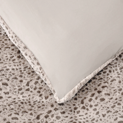 Housse de couette Teddy Fluffy Tigre Taupe