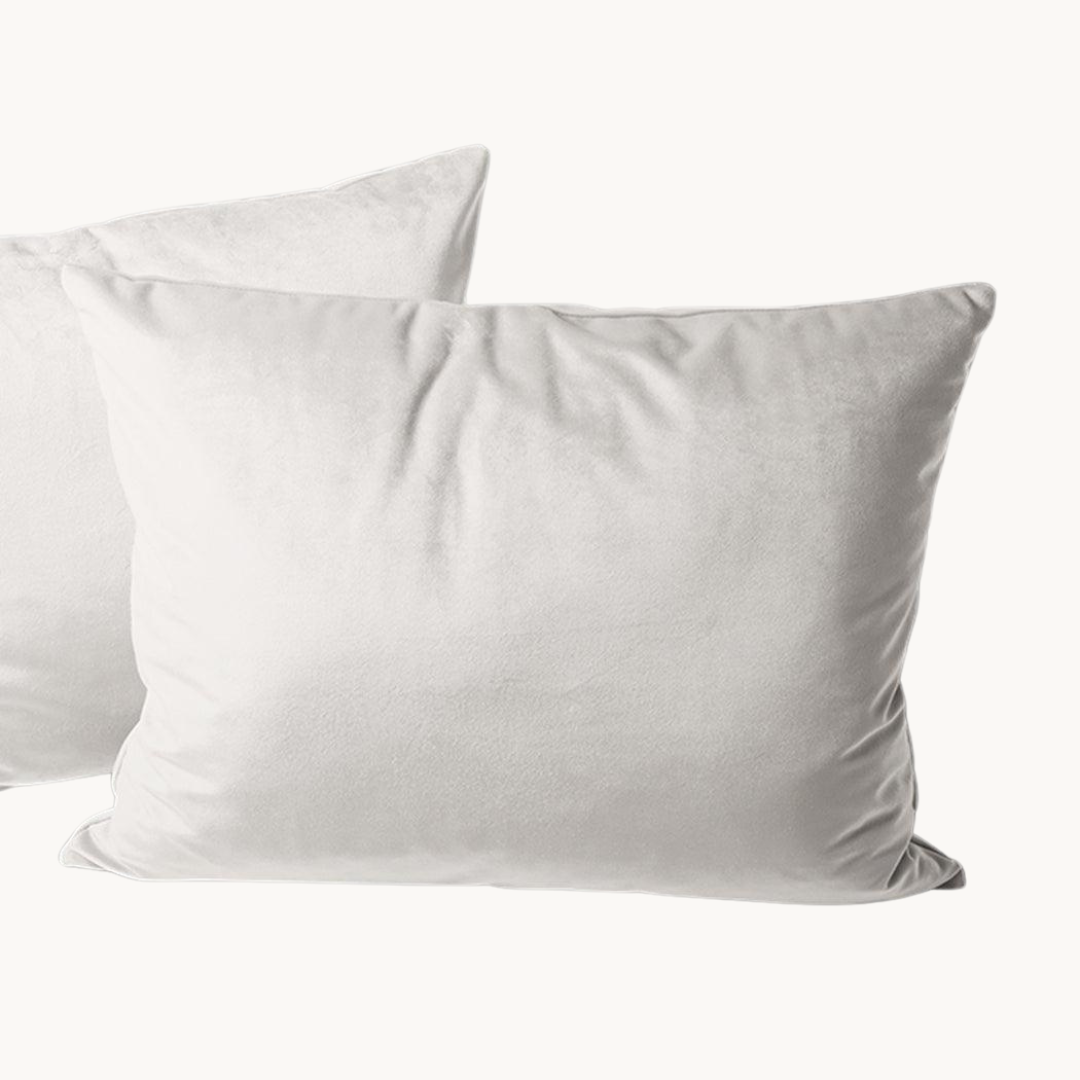 Kussenslopen Velvet Pearl  White 60x70 cm 2-pack