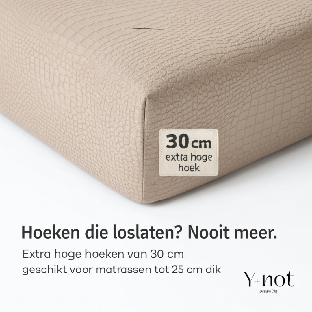 Matras Hoeslaken Velvet  Snake Skin - Desert Taupe