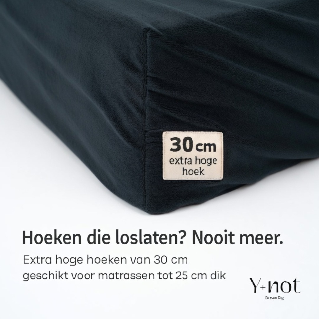 Drap-housse pour matelas velours noir obsidienne