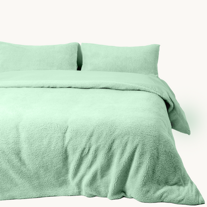 Dekbedovertrek set Teddy Matcha Tea Groen