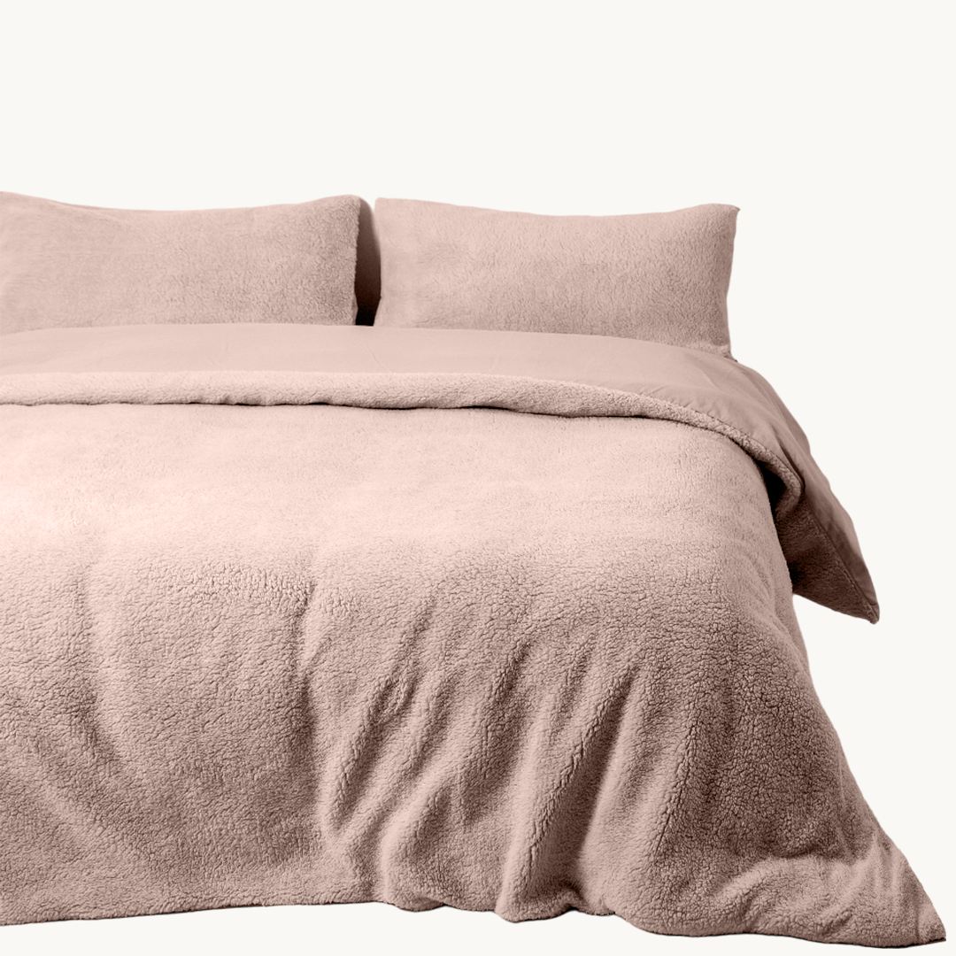 Parure housse de couette Teddy Hug Me Rose Poudré