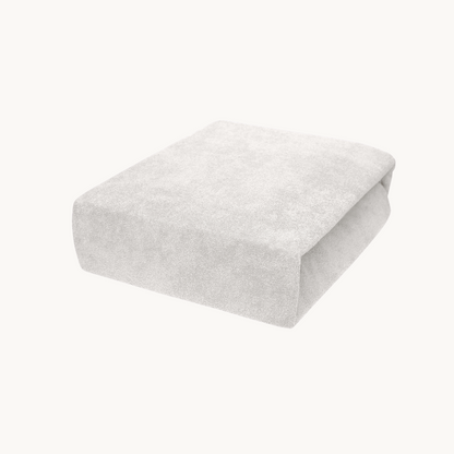 Drap-housse pour matelas velours blanc pur, lot de 2